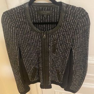 Rag & Bone knit and leather jacket size medium